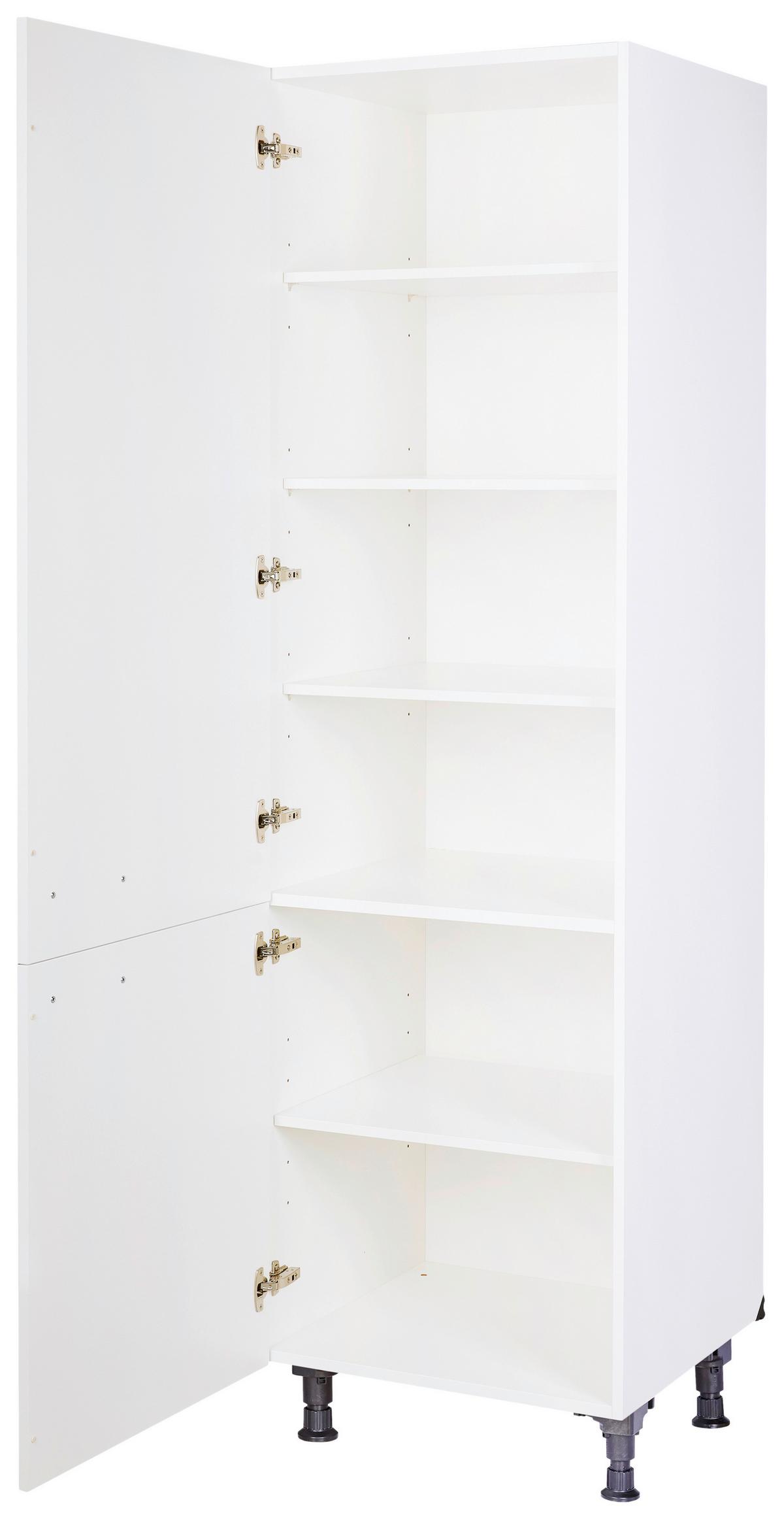 Geschirrschrank Touch Weiß - Edelstahlfarben/Weiß, MODERN, Holzwerkstoff/Metall (60/216,6/58cm) - Nobilia