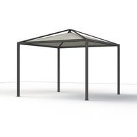 PAWILON COMUNA DACHBEZUG - kolor srebrny, Basics, tkanina (300/300cm) - Siena Garden