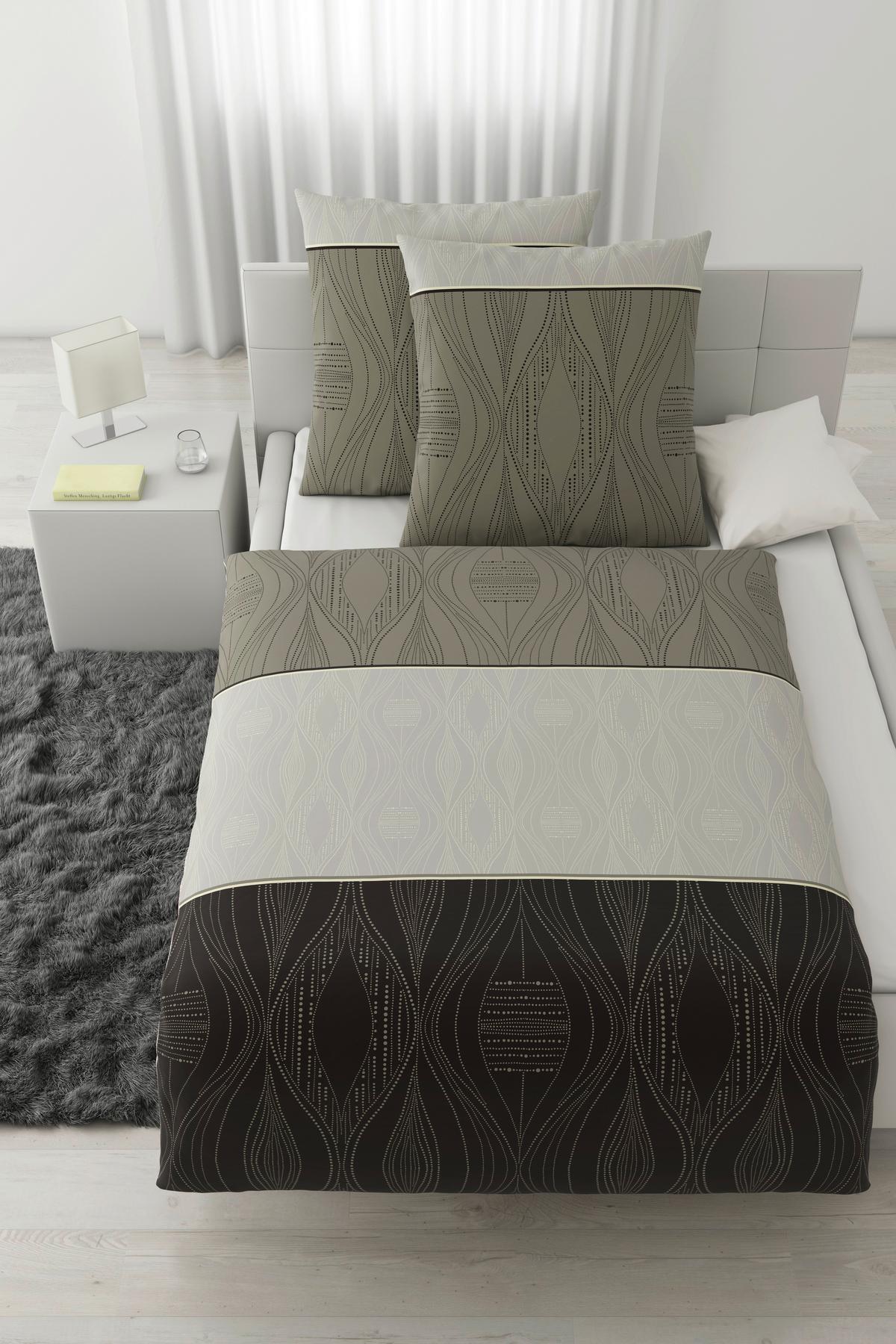 Bettwäsche Erik XXL Grau ca. 200x200cm - Grau, KONVENTIONELL, Textil (200/200cm) - Modern Living