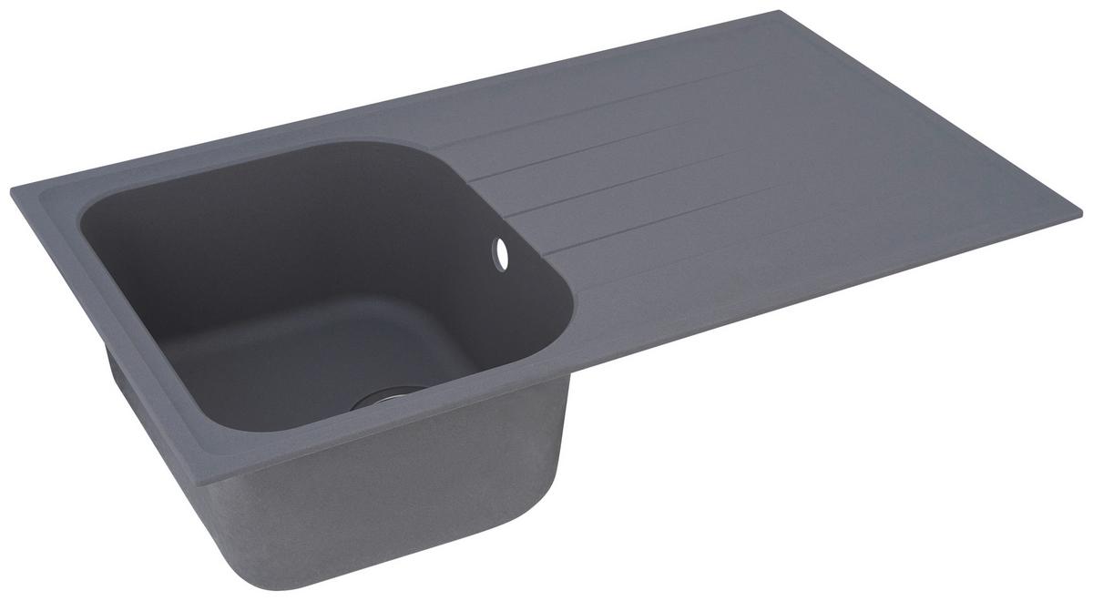 Granitspüle Orlando ca. 86x20,9x50 cm Grau - Grau, Trend, Stein (86/20,9/50cm) - Respekta