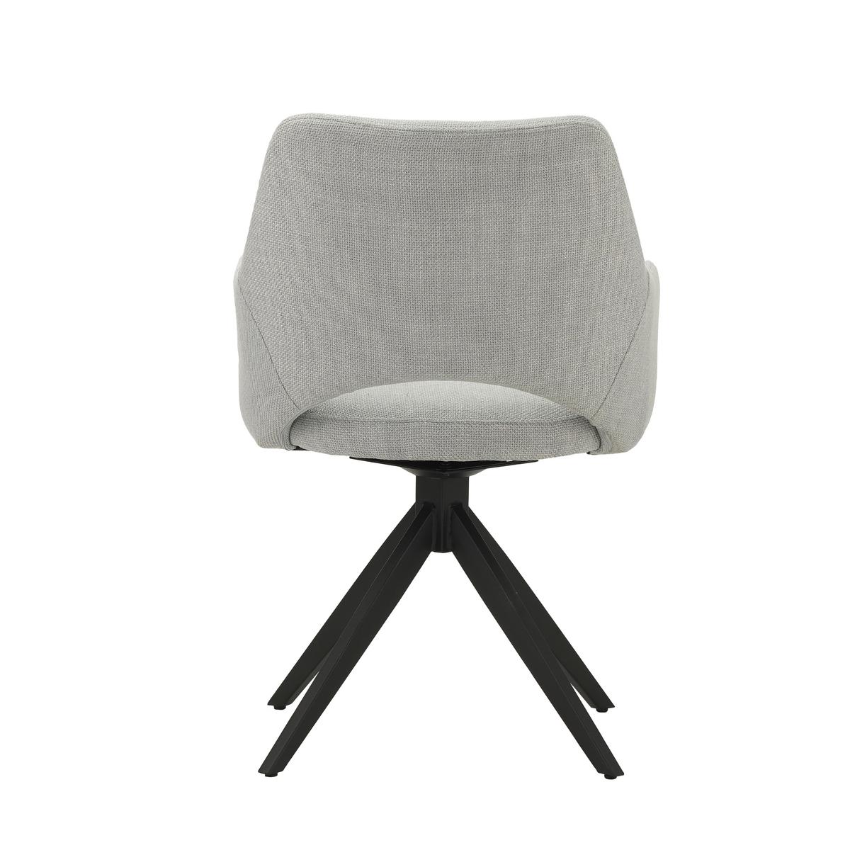 Stuhl Asher Grau - Schwarz/Grau, MODERN, Textil/Metall (54,5/85/61,5cm) - MID.YOU