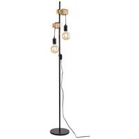 LAMPA STOJĄCA 32919*TOWNSHEND - czarny/brązowy, Konventionell, metal/drewno (20,5/25/166,5cm) - Eglo