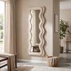 VÄGGSPEGEL SUKI -TREND- - taupe, Romantik / Lanthus, trämaterial/glas (60/160/4cm) - Premium Living