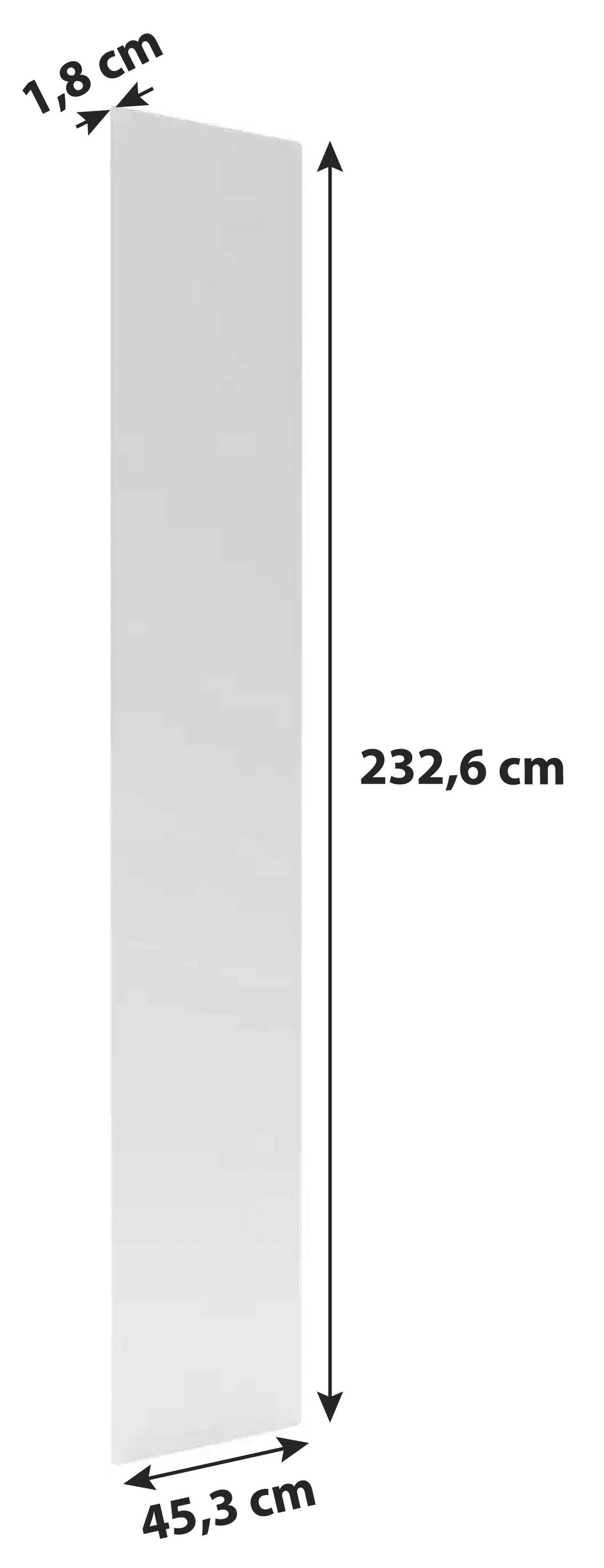 Vrata Unit - bijela, Moderno, drvni materijal (45,3/232,6/1,8cm) - Based
