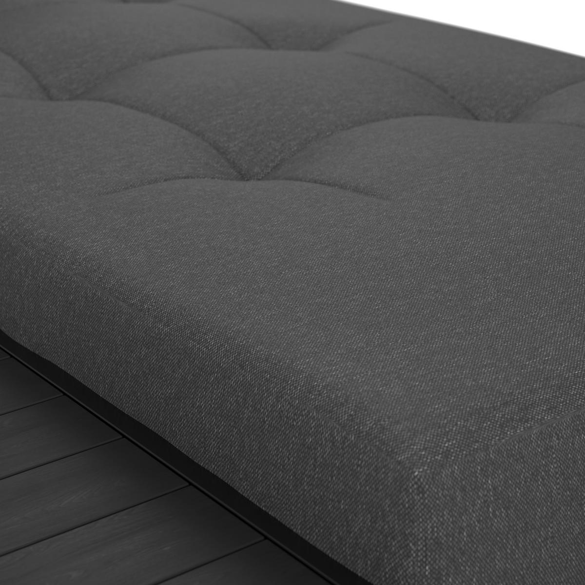 Gartenliege Avolina Dunkelgrau Outdoorstoff/Metall +Abdeckung - Grau, MODERN, Kunststoff/Textil (199/30/86cm) - Bessagi Garden