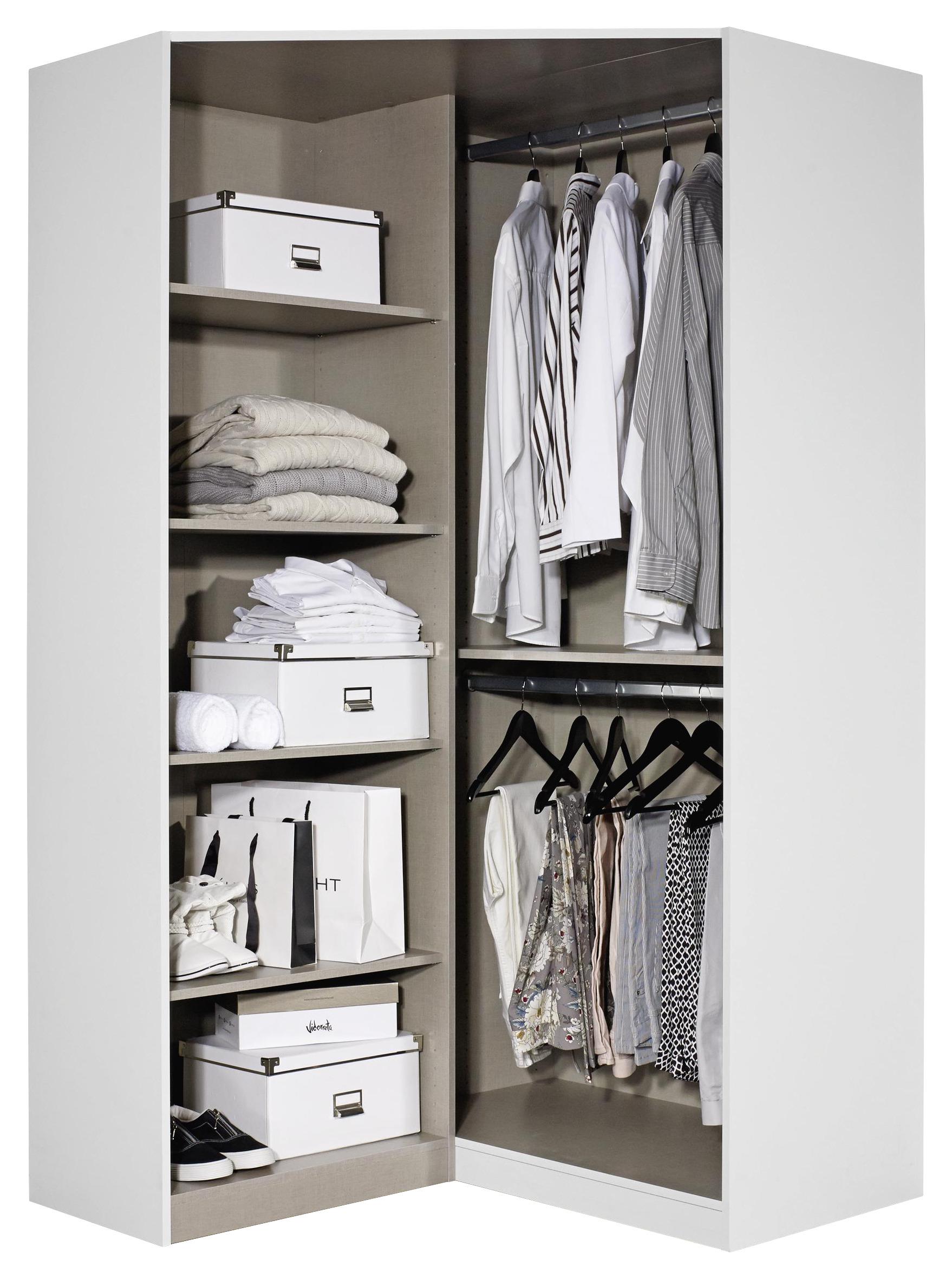 Eckschrank Freising ca. 117x197x104 cm Weiß - Weiß, MODERN, Holzwerkstoff (117/197/104cm) - Rauch Möbel