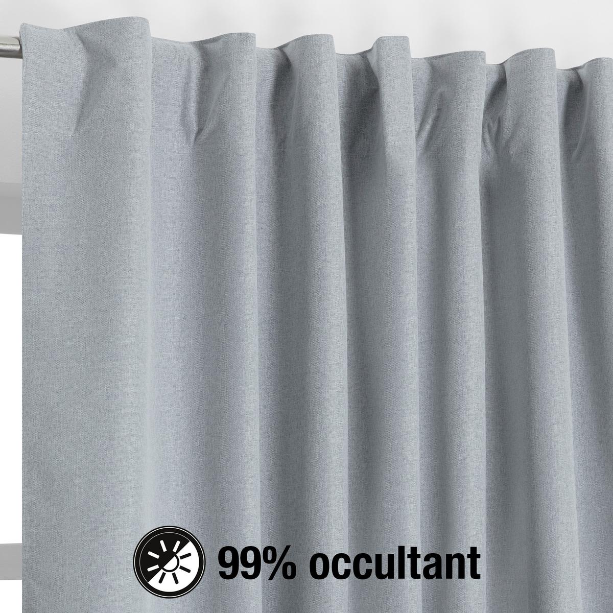ZASŁONA GOTOWA 0171811 WARREN OCCULTANT GRIS - szary, Basics, tkanina (140/240cm)