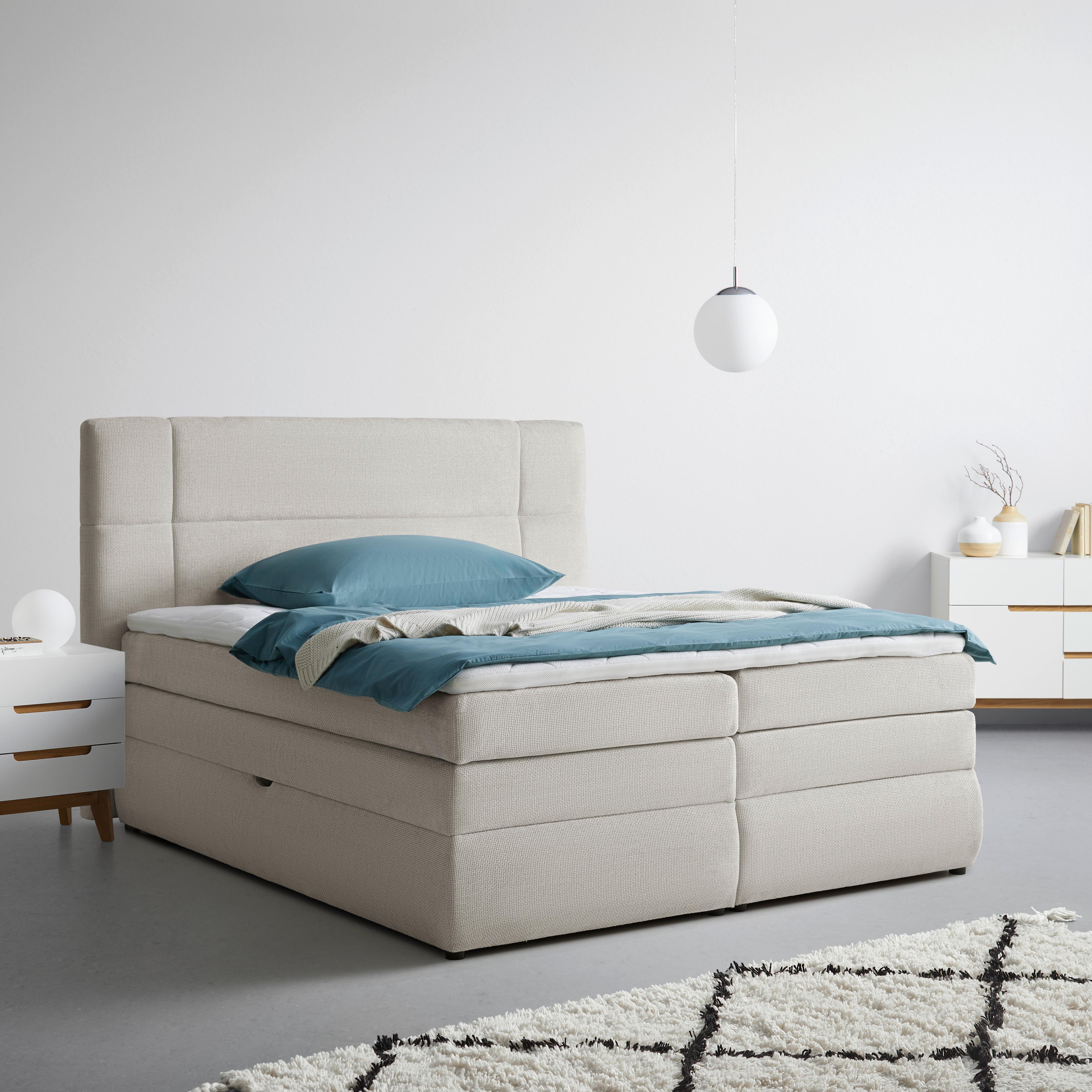 Boxspring Krevet Palace - bež, Konvencionalno, tekstil/plastika (160/200cm) - Premium Living