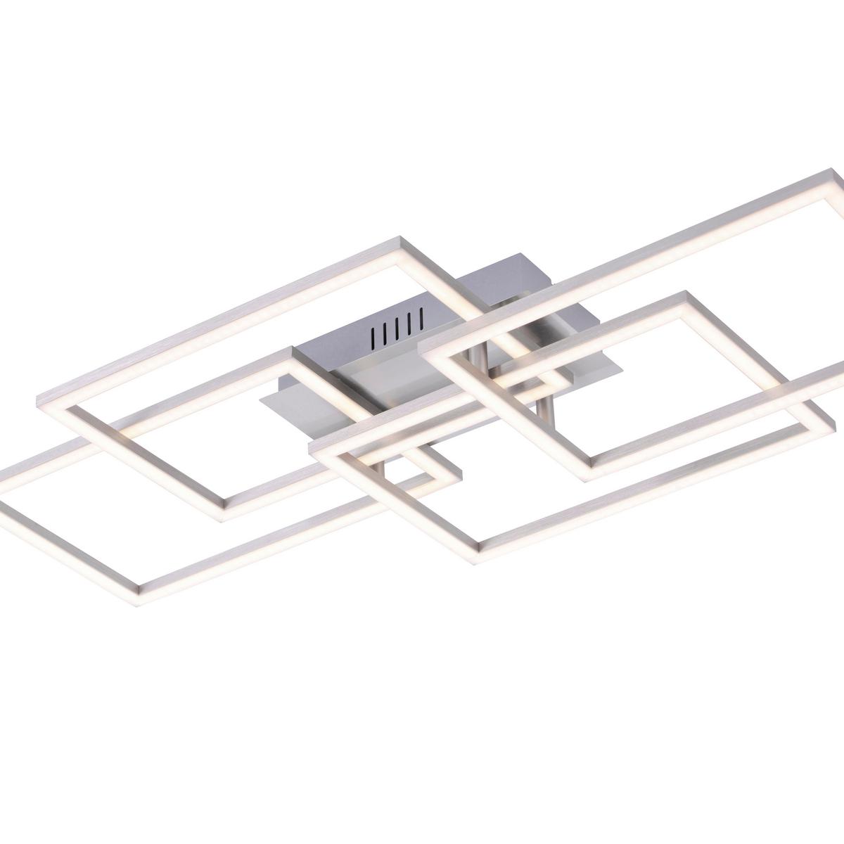 LED-Deckenleuchte Iven max. 41 Watt - Alufarben, Design, Kunststoff/Metall (70/34,5/9,5cm)