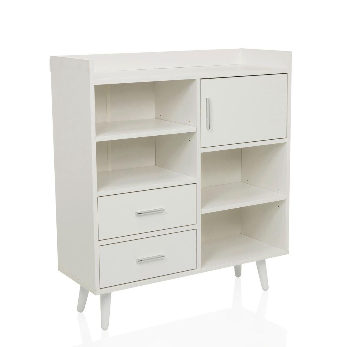 Komoda Myrdal, Bela - bela, Moderno, kovina/leseni material (80/90/30cm) - MID.YOU