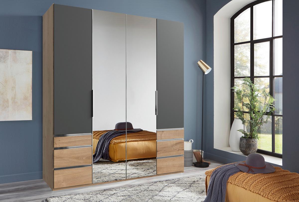 Ormar S Klasičnim Vratima Level 36 A - boje grafita/boje hrasta, Moderno, drvni materijal (200/236/58cm) - Modern Living