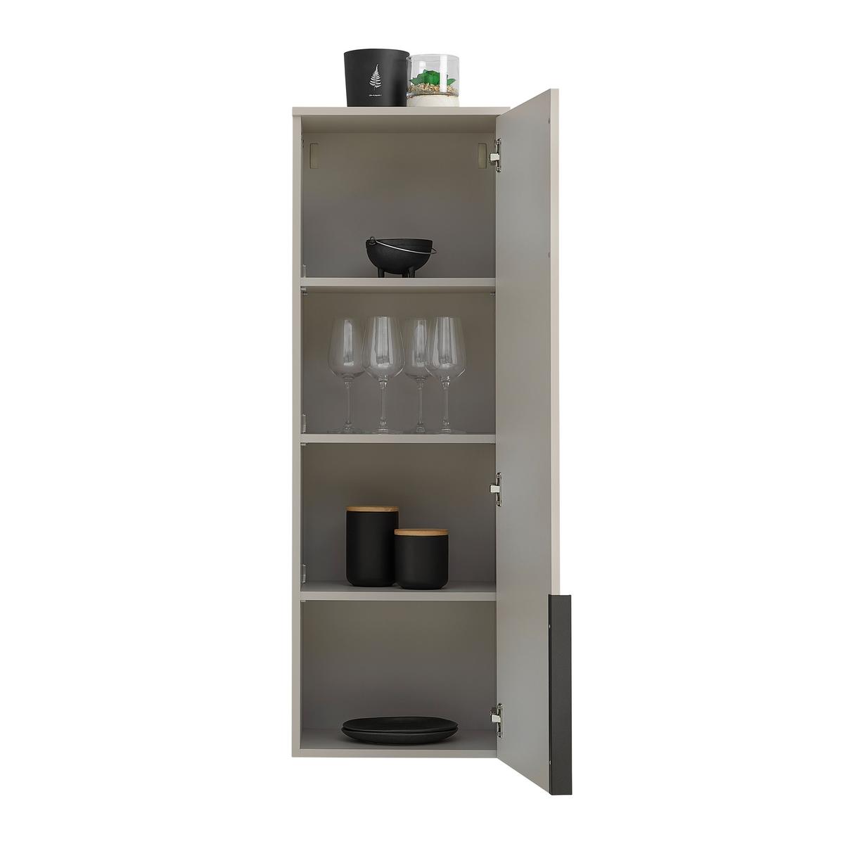 Hängeelement GW-Fresno in Kaschmir - Kaschmir/Schwarz, Modern, Holzwerkstoff/Metall (40/119/30cm) - Premium Living