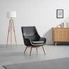 Relaxsessel Felia ca. 71x92,5x79 cm Samt Grau - Buchefarben/Grau, MODERN, Holz/Textil (71/92,5/79cm) - Bessagi Home