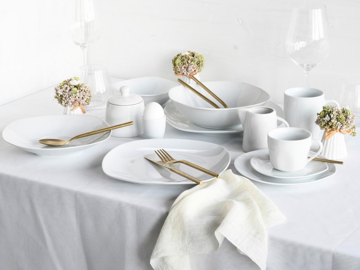 Kombinirani Servis Square, 100-Delni - bela, Konvencionalno, keramika - Creatable