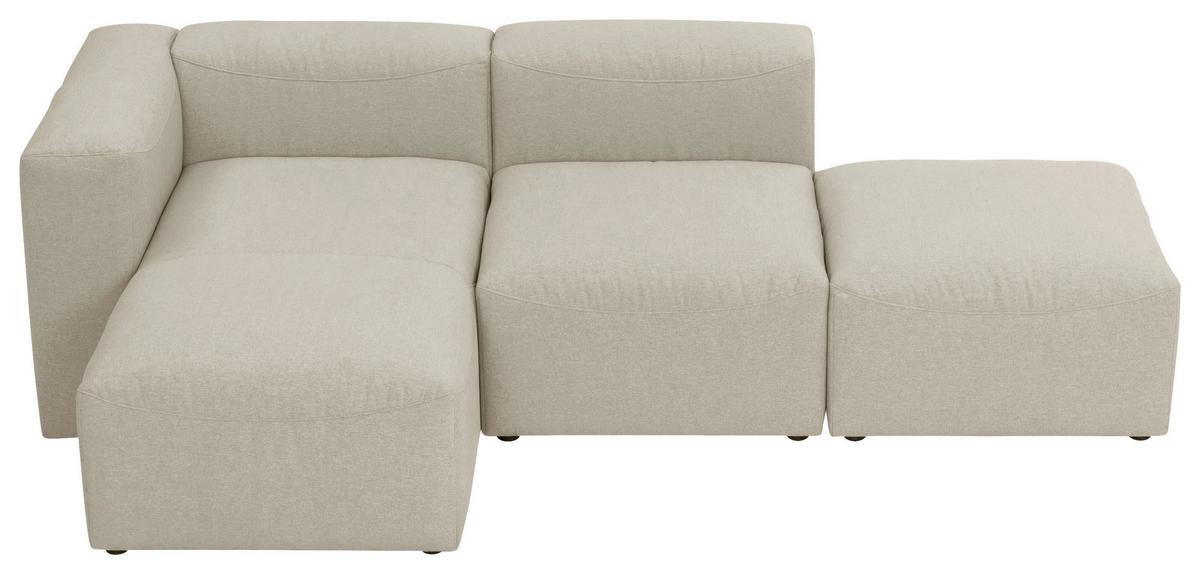 ECKSOFA LENA - Creme, Design, Kunststoff/Textil (160/250cm) - Max Winzer