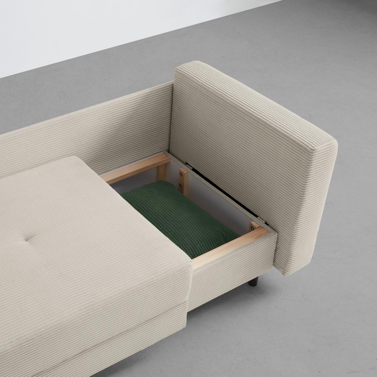 Liege Nova Beige - Beige/Schwarz, MODERN, Holz/Textil (145/62/85cm) - Mömax