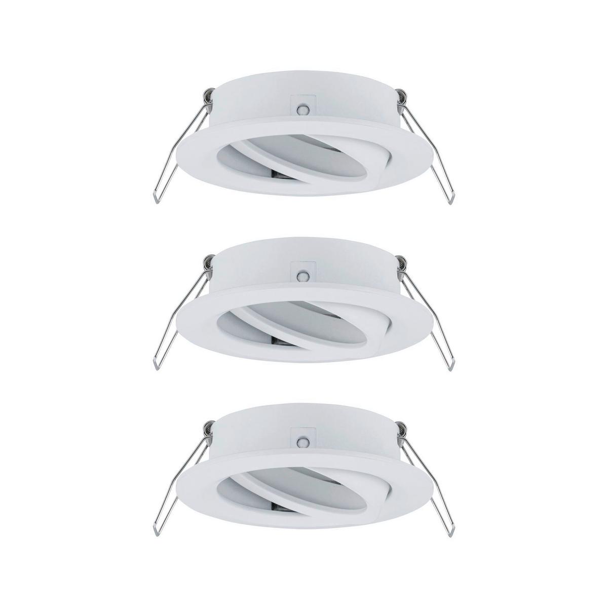 Deckenleuchte Choose! Spot Set max. 10 Watt, 3-teilig - Alufarben/Weiß, Basics, Metall (8,4cm) - Paulmann