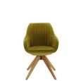 Armlehnstuhl Grün - Eichefarben/Grün, Holz/Textil (60/83/50/65cm) - PREMIUM LIVING