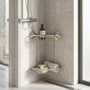 ÉTAGÈRE DE DOUCHE LESLEY -SB- - couleur chromée, métal (17,5/30/17,5cm) - Mömax
