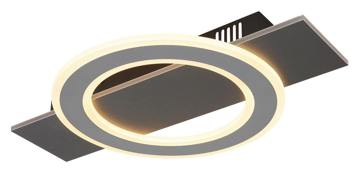 Led Stropna Svjetiljka Jayden - siva/antracit, Design, metal/plastika (44/29/5,5cm) - Globo
