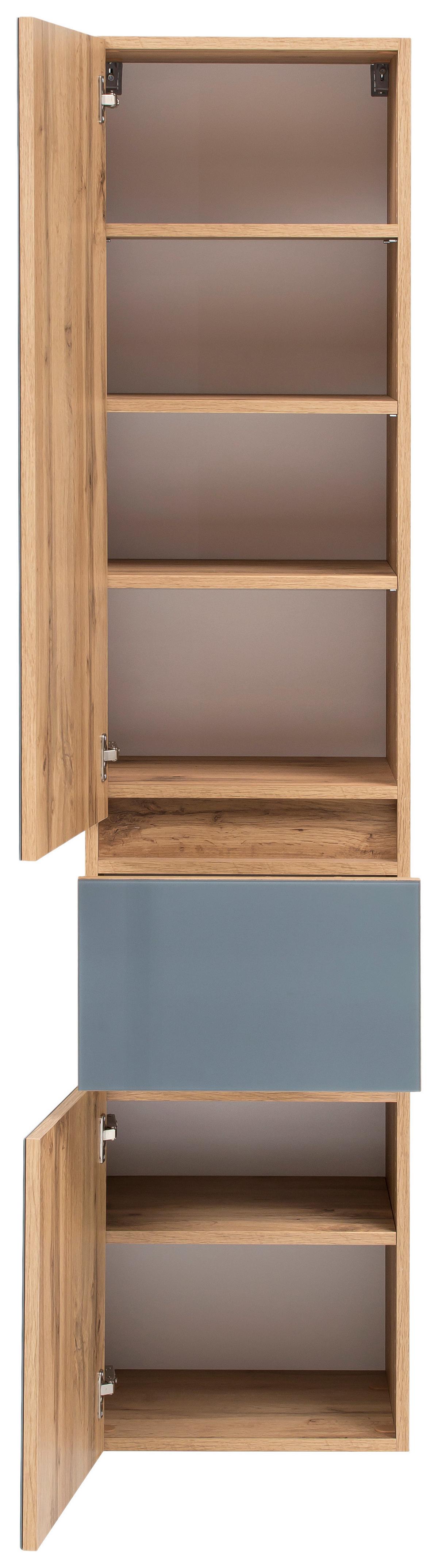 BADEZIMMER HELSINKI - Eichefarben/Weiß, KONVENTIONELL, Glas/Holzwerkstoff (120cm) - Held