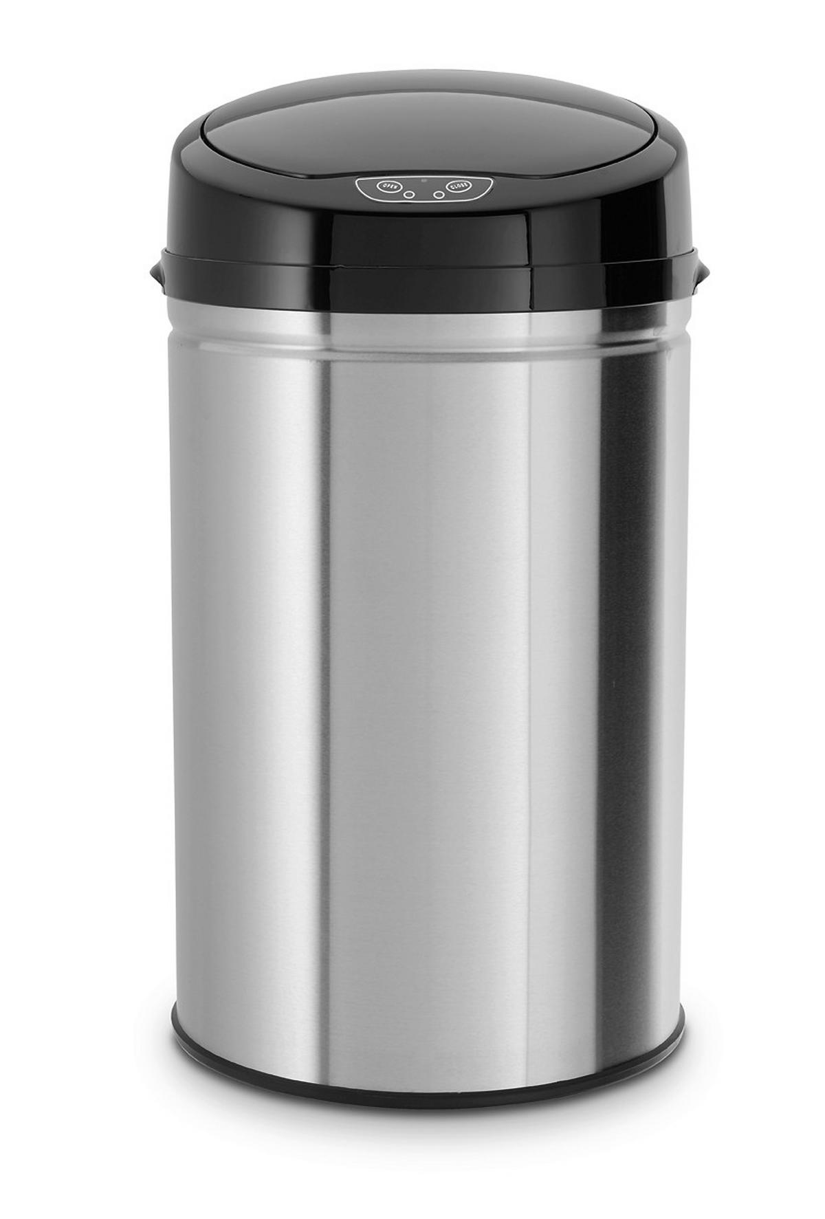 Koš Za Smeti Sensor, Črna, Srebrna, 30 L - srebrne barve/črna, Trend, kovina/umetna masa (31/31/61,5cm) - Echtwerk