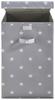 Faltbox Sandy in Grau mit Deckel ca. 30x50x30 cm - Weiß/Grau, MODERN, Kunststoff (30/50/30cm) - Bessagi Home