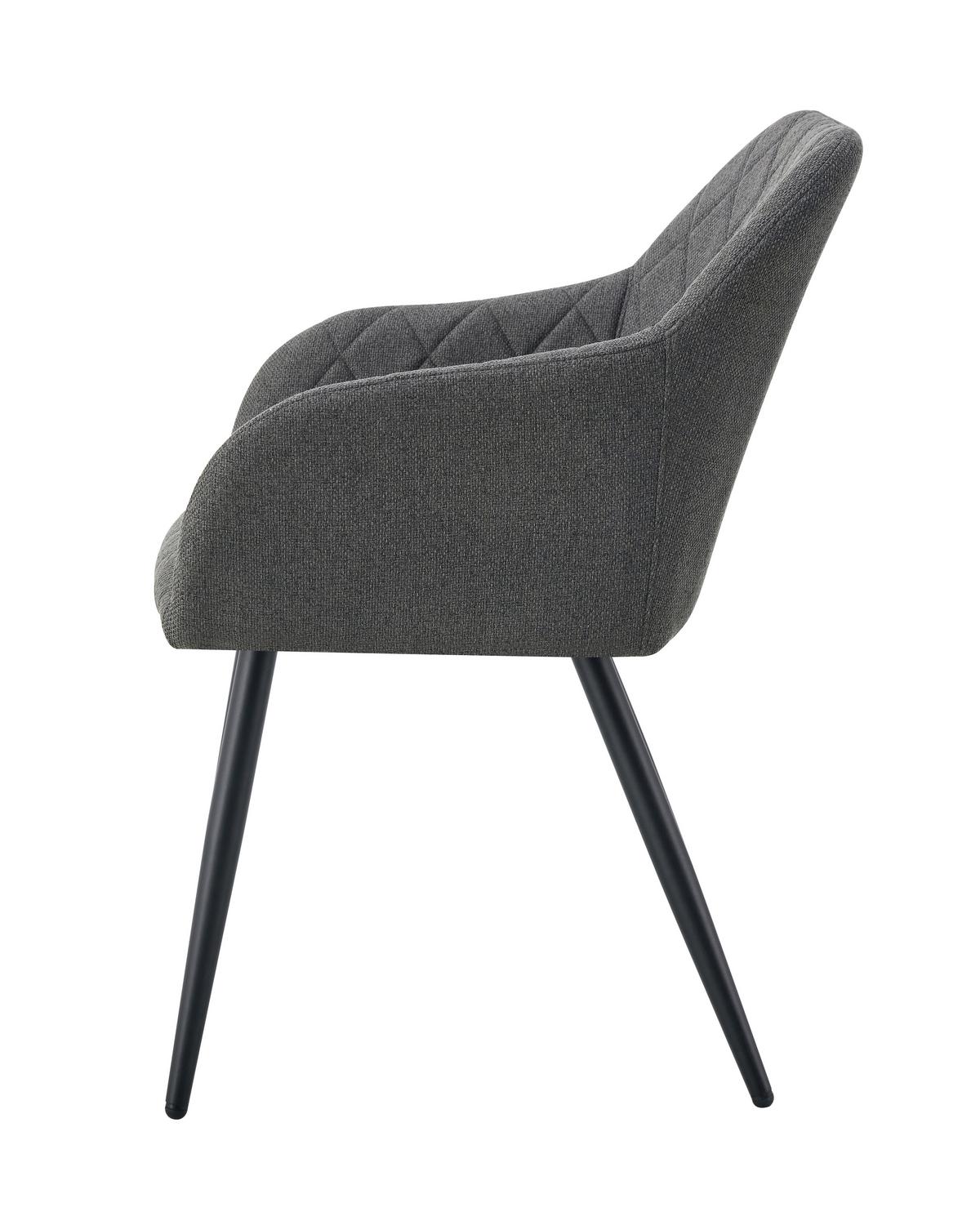 Set Stolov Lea, Antracit, 2 Kos - črna/antracit, Moderno, kovina/tekstil (56/83/60cm) - MID.YOU