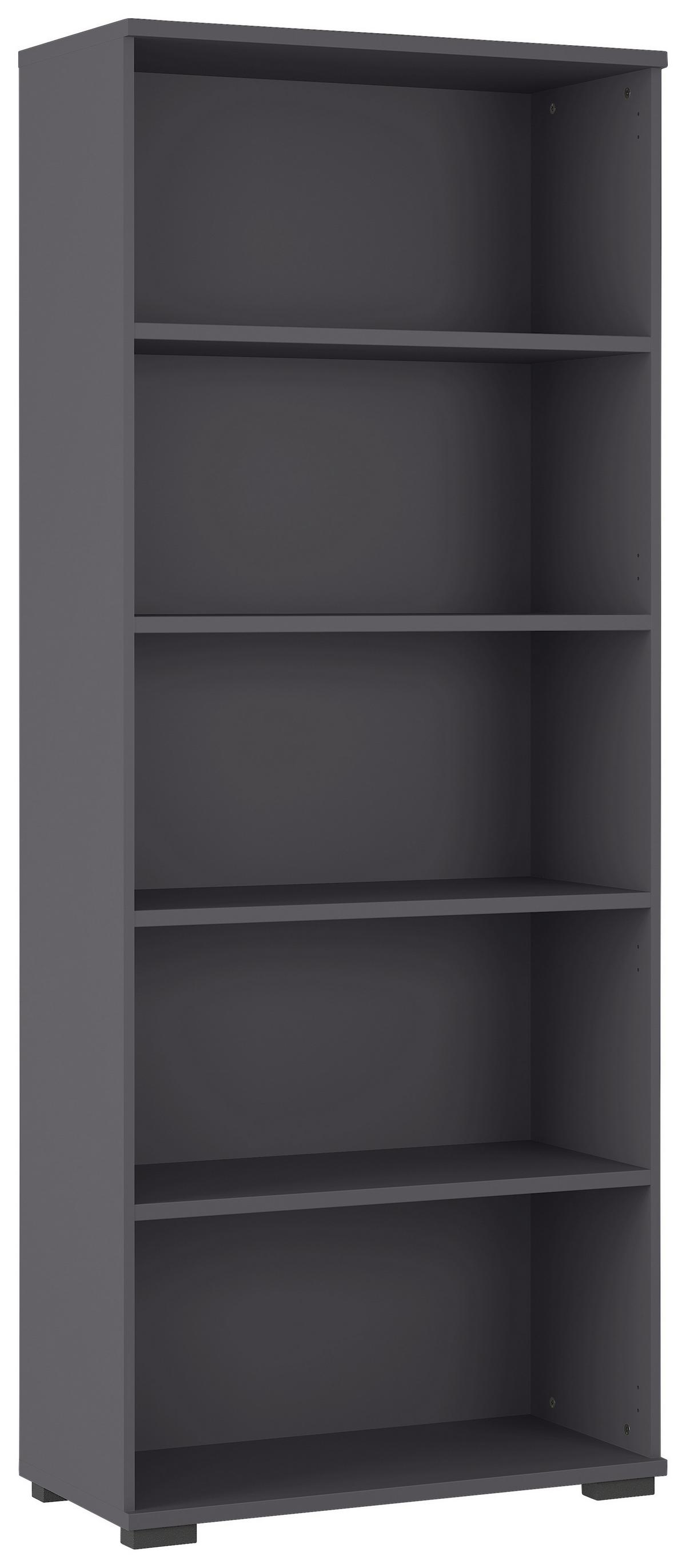 AKTENREGAL GW-PROFI 2.0 - Graphitfarben/Schwarz, KONVENTIONELL, Holzwerkstoff/Kunststoff (80/200/40cm) - Germania