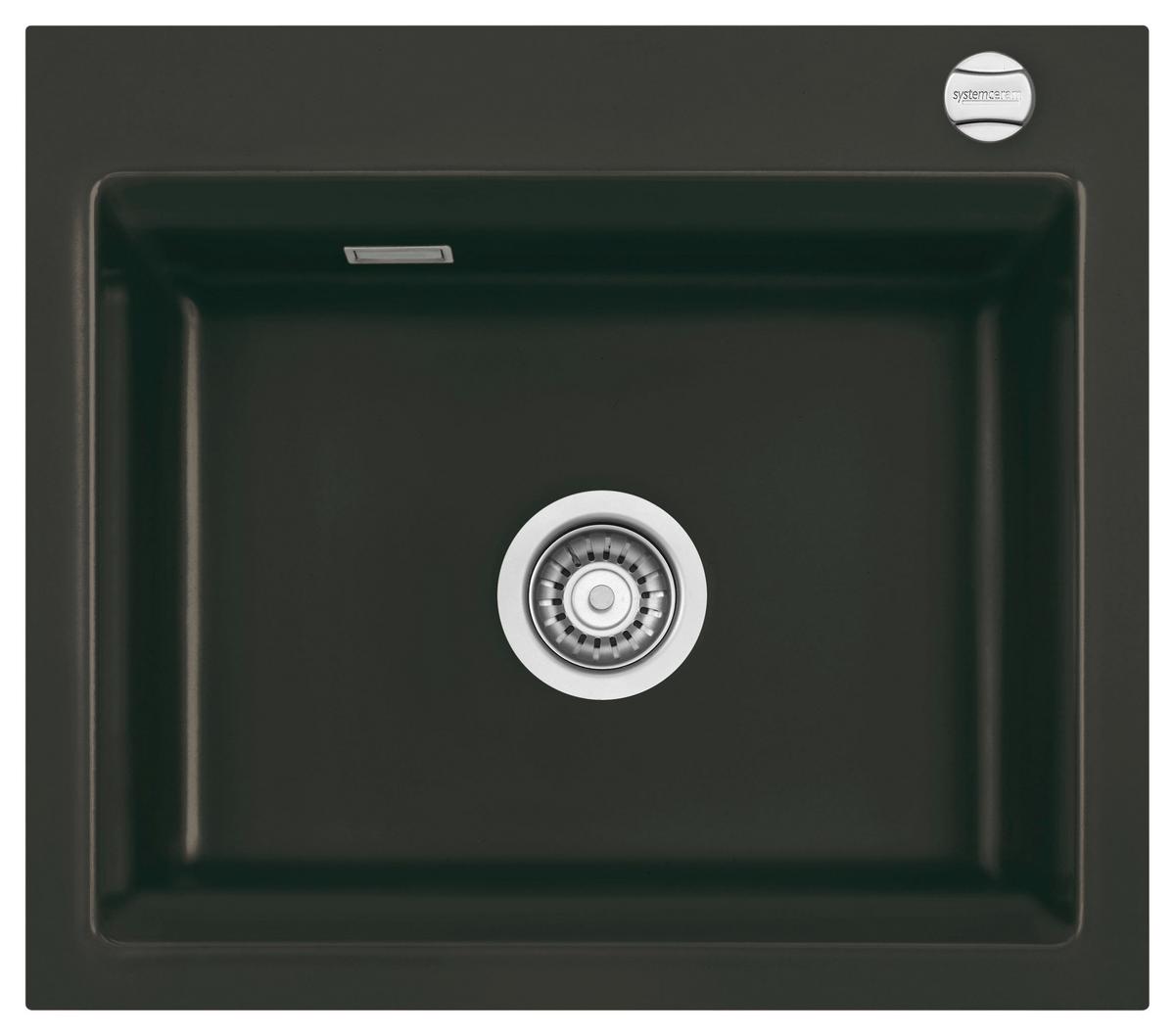 Spüle 500201 - Schwarz, MODERN, Keramik (57,5/51cm) - Systemceram