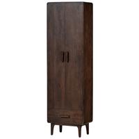 Mehrzweckschrank Liya Mangoholz - Dunkelbraun, Design, Holz (60/200/35cm) - Livetastic