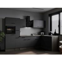 Kotna Kuhinja Z Aparati Oliver, 310x172cm - črna/barve hrasta, Design, kovina/leseni material (310/172cm) - Respekta