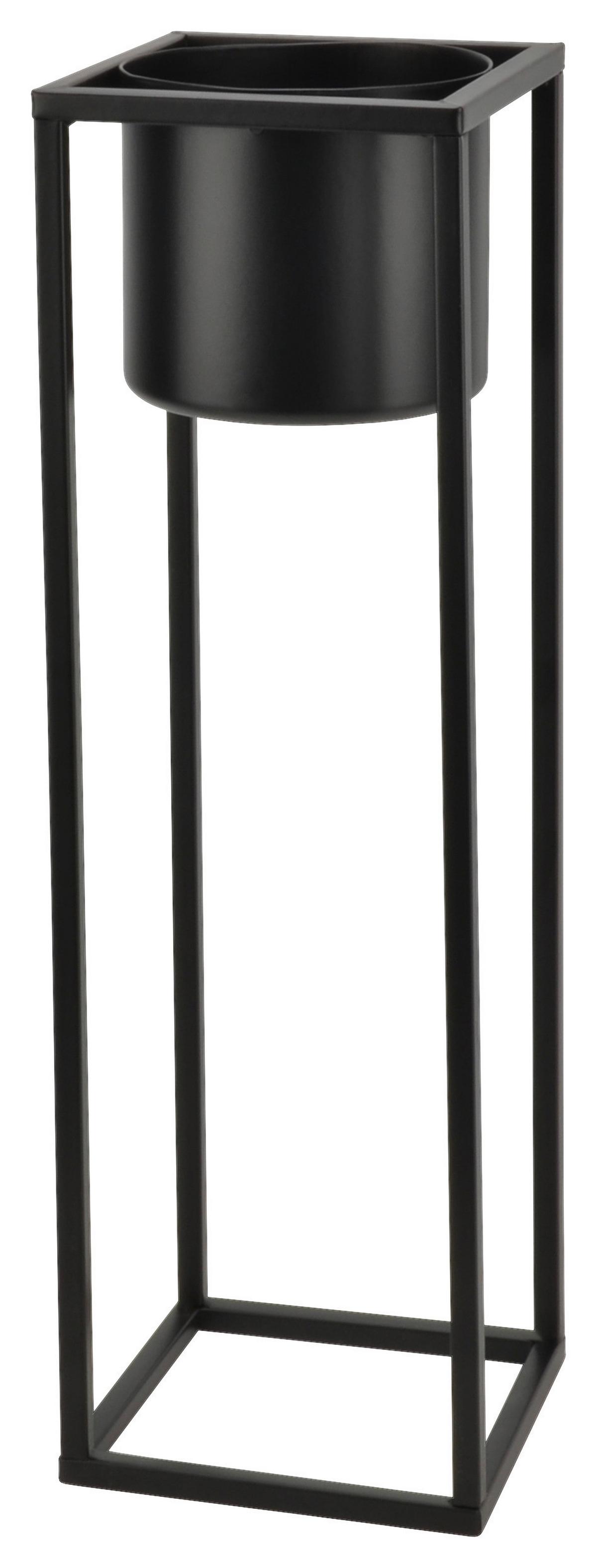 Mască pentru ghiveci Ole - negru, Modern, metal (15/50/15cm) - Mömax