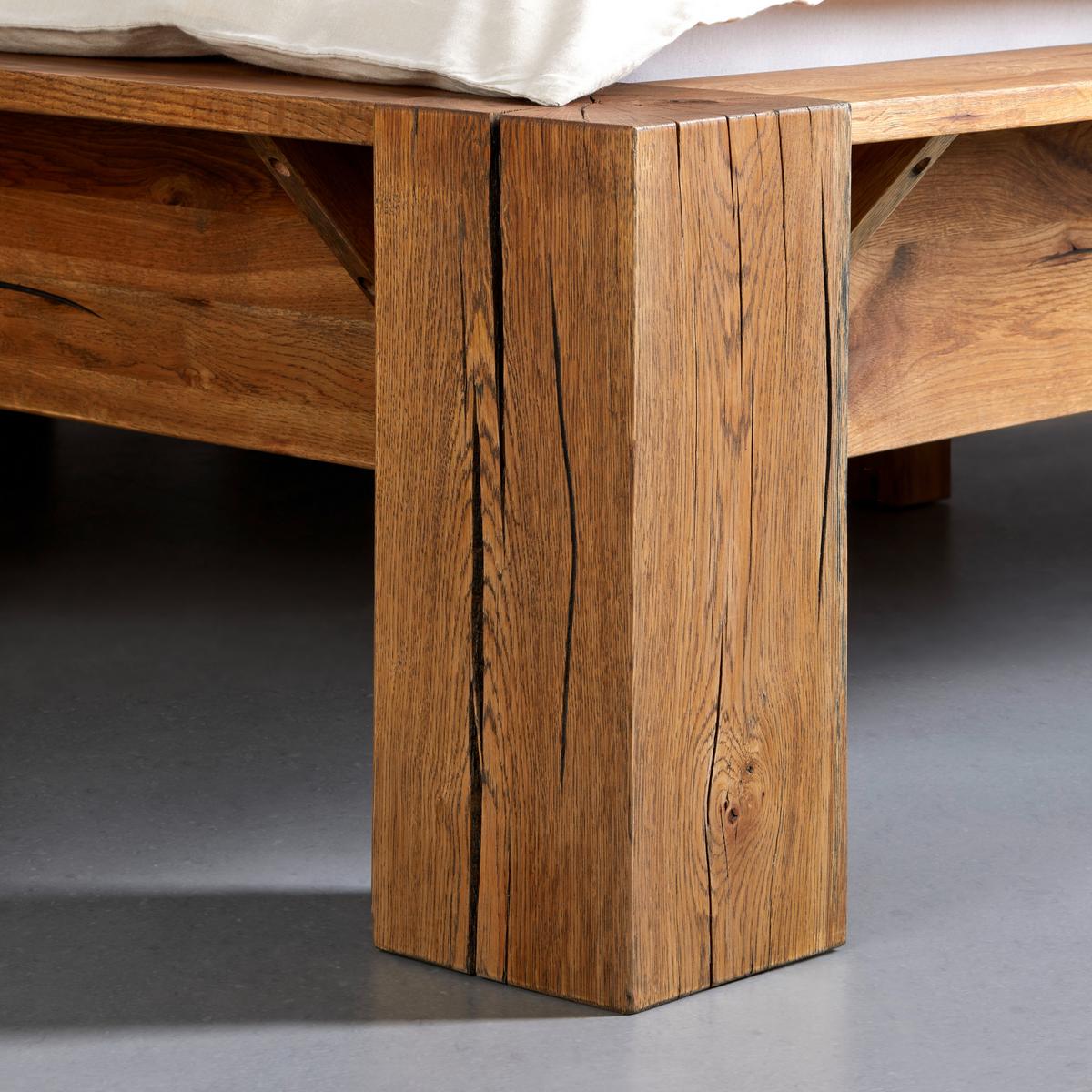 Bett aus Massiv Holz ca. 180x200 - Eichefarben, Lifestyle, Holz (180/200cm) - Zandiara