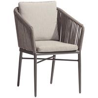 FOTEL SZTAPLOWANY NEW YORK - kolor grafitowy/szary, Modern, metal/tkanina (61/82/63cm) - Ambia Garden