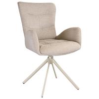 Armlehnstuhl Stella Beige - Beige, Design, Textil/Metall (58/88,5/68cm) - Mömax