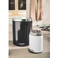 Treteimer Carmen in Weiß ca. 20l - Edelstahlfarben/Schwarz, MODERN, Kunststoff/Metall (34/43,7/25cm) - MÖMAX modern living