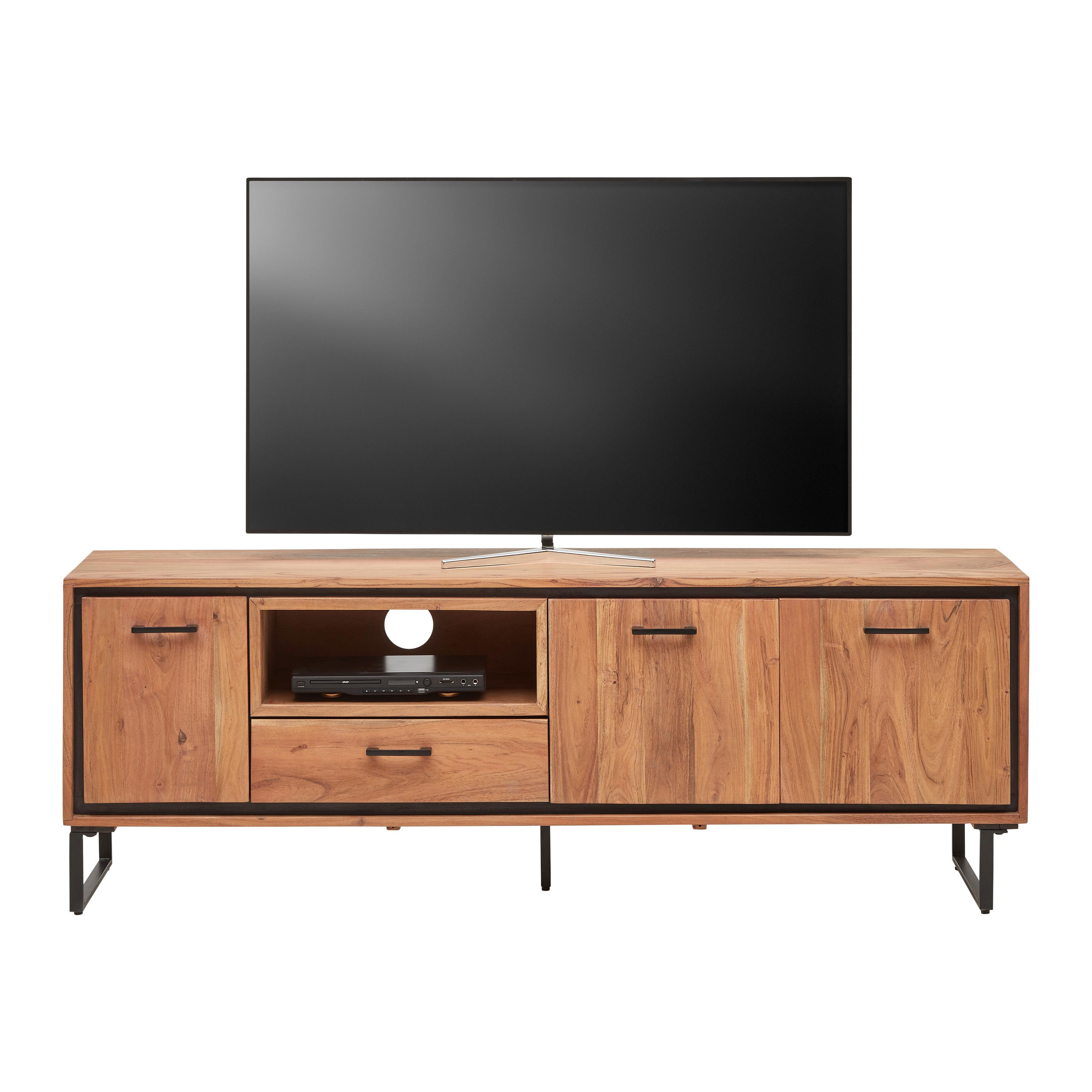 TV-Element Shiva Schwarz/Akaziefarben - Schwarz/Akaziefarben, MODERN, Holz/Metall (177/60/40cm) - Mömax