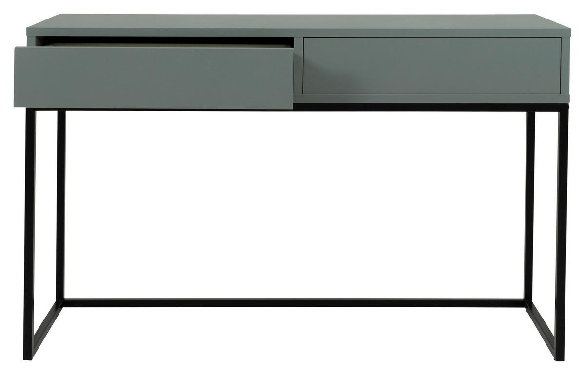 STÓŁ KONSOLA LIPP - czarny/ciemnozielony, Design, materiał drewnopochodny/metal (118/36/76cm)