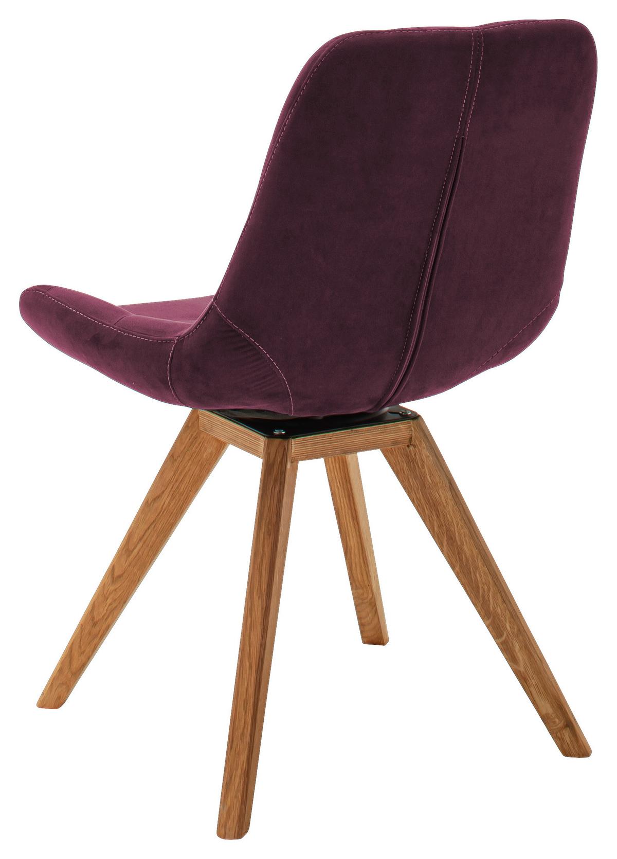 KRZESŁO BELFAST - bordowy, Konventionell, tkanina/drewno (56/84/63cm) - Carryhome