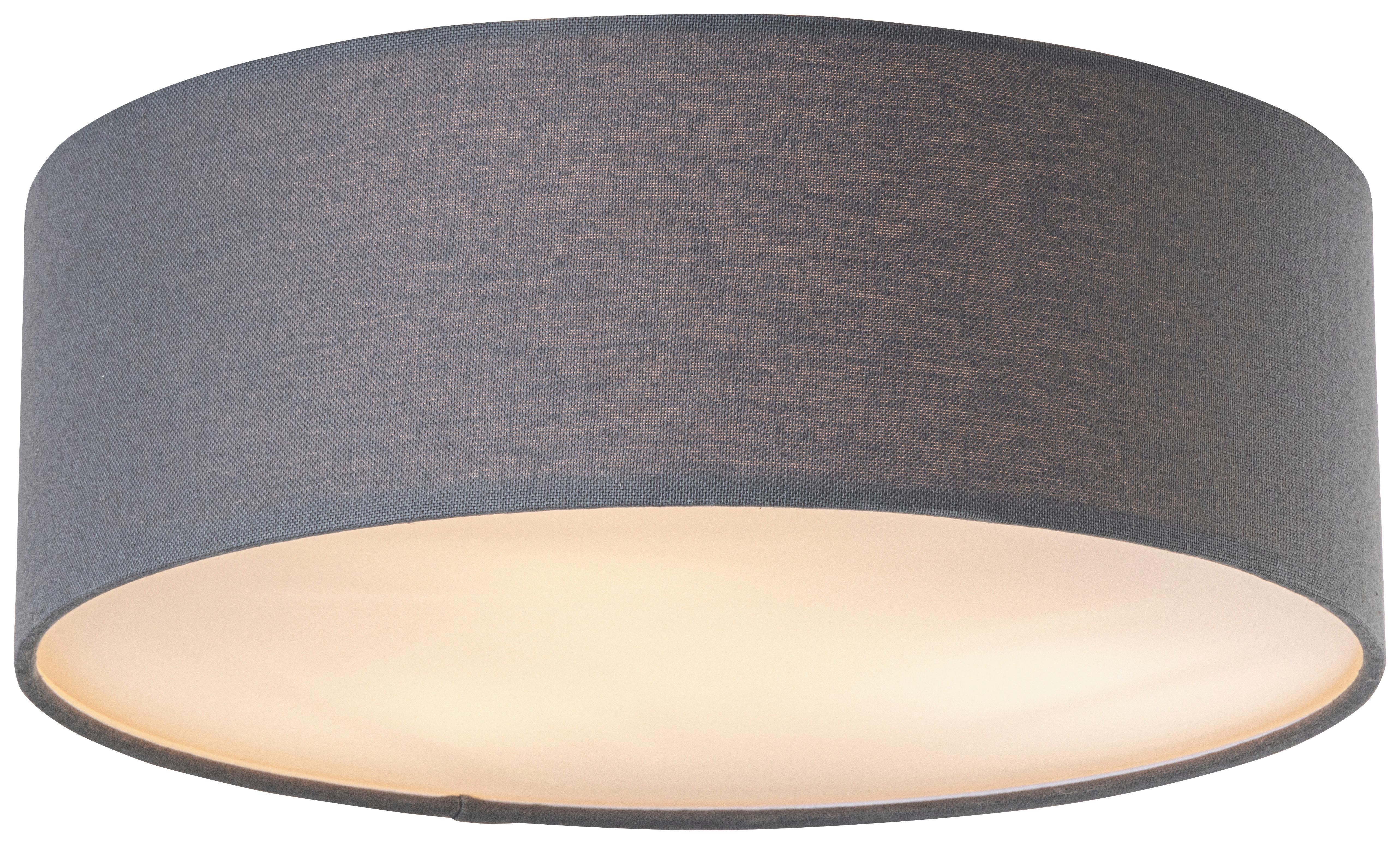 TAKLAMPA ANNABELL - vit/antracit, Design, metall/textil (37/37/13cm) - Novel