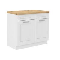 Element Ispod Sudopera Luisa Spu100 - bijela/srebrne boje, Romantično / ladanjski, drvni materijal/metal (100/86/60cm) - Based