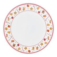 Platzteller XMAS-Ginger Rot/Weiß  Ø ca. 31cm - Rot/Weiß, KONVENTIONELL, Keramik (31cm) - Mömax