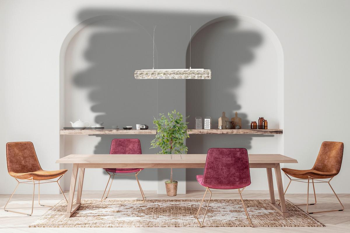 Kristály Függőlámpa 5861cc Remy - krómszínű, Design, üveg/fém (91/11/150cm)