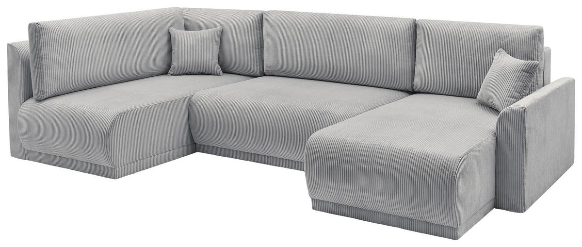 Coltar KIM U - gri, Modern, lemn (146/313/160cm) - Modern Living