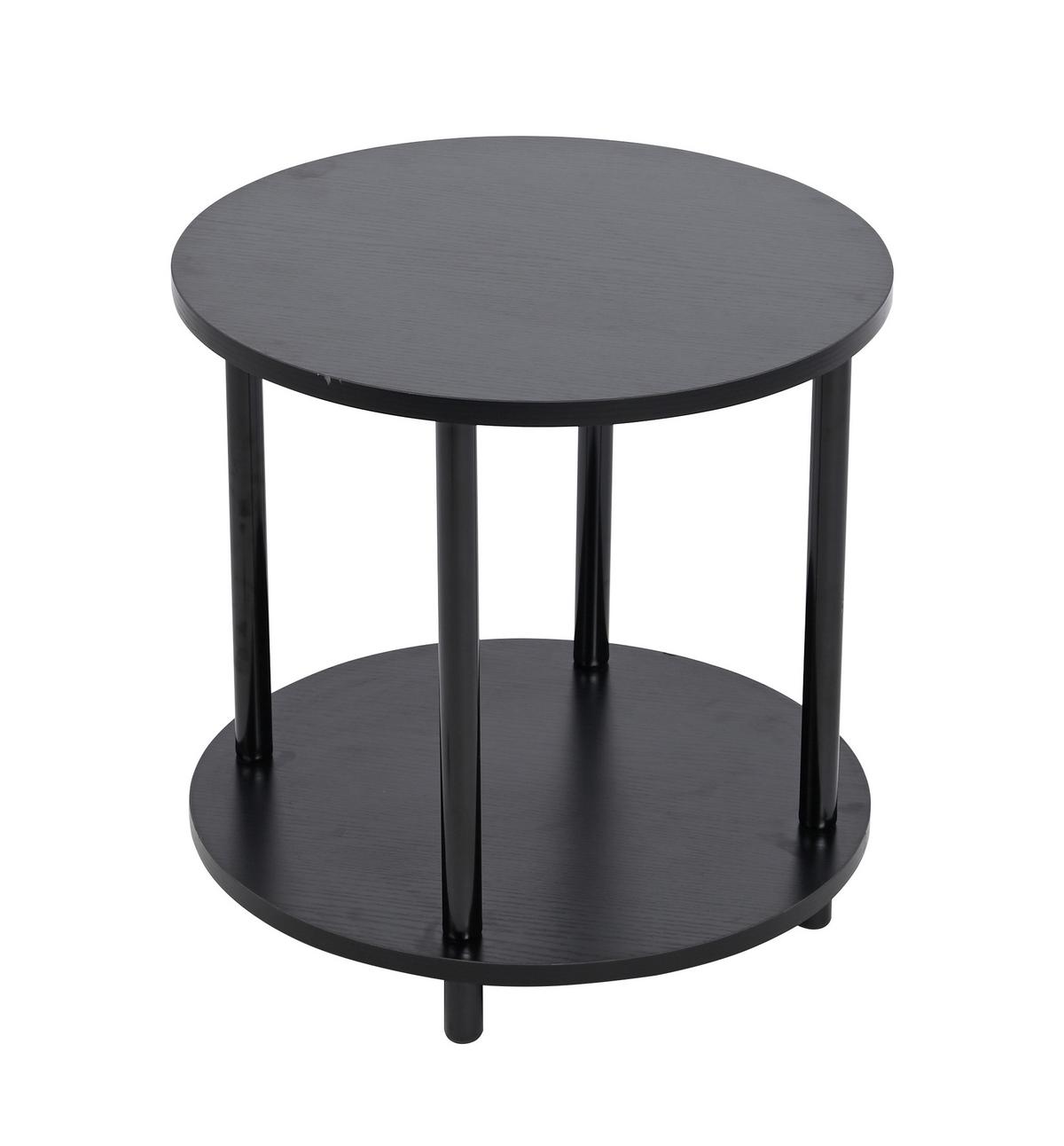 Beistelltisch Neapel Schwarz - Schwarz, MODERN, Holzwerkstoff/Metall (40/40cm) - Mömax