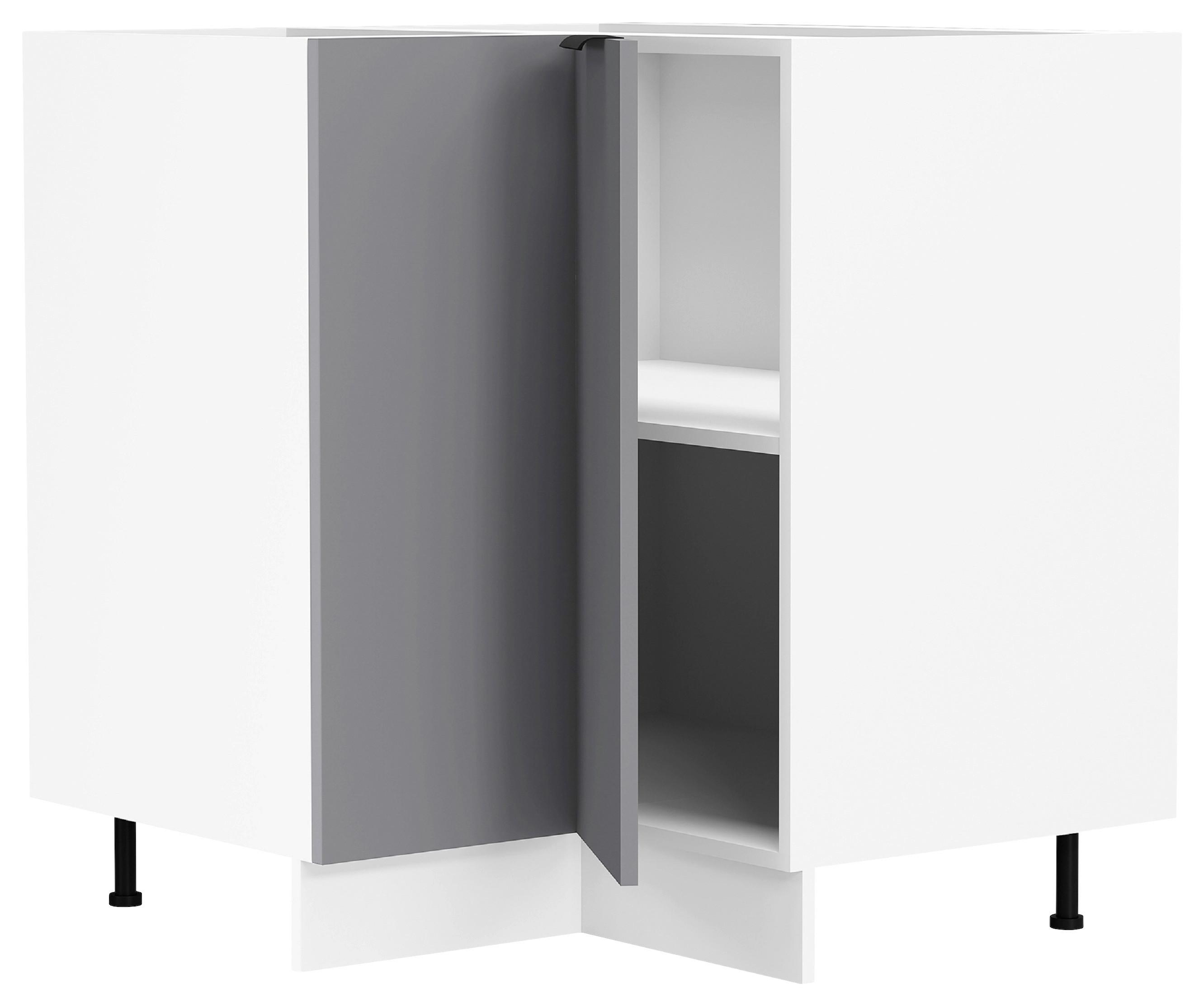 ECKUNTERSCHRANK FASOLA - Weiss/Anthrazit, Trend, Holzwerkstoff/Kunststoff (76/93/76cm) - MID.YOU