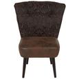 Sessel in Braun - Dunkelbraun/Braun, LIFESTYLE, Holz/Textil (67/85/44/68cm) - MODERN LIVING