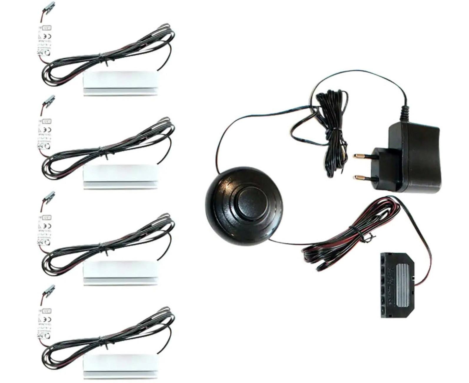 Led Svetilo, Toplo Bela - 3 Delni Set - črna, Konvencionalno, umetna masa (10/8/5cm) - MID.YOU