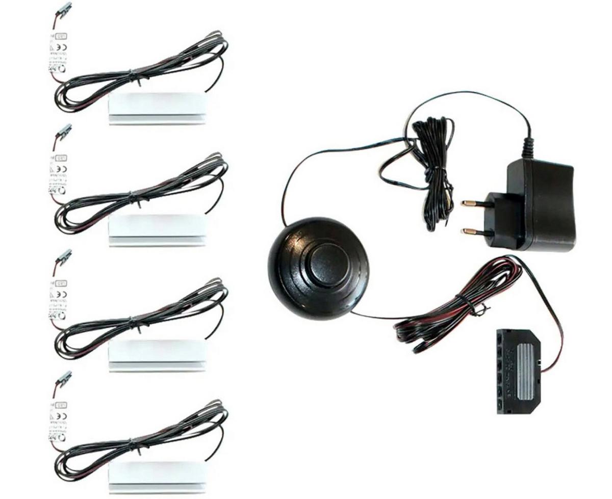 Led Svetilo, Toplo Bela - 3 Delni Set - črna, Konvencionalno, umetna masa (10/8/5cm) - MID.YOU